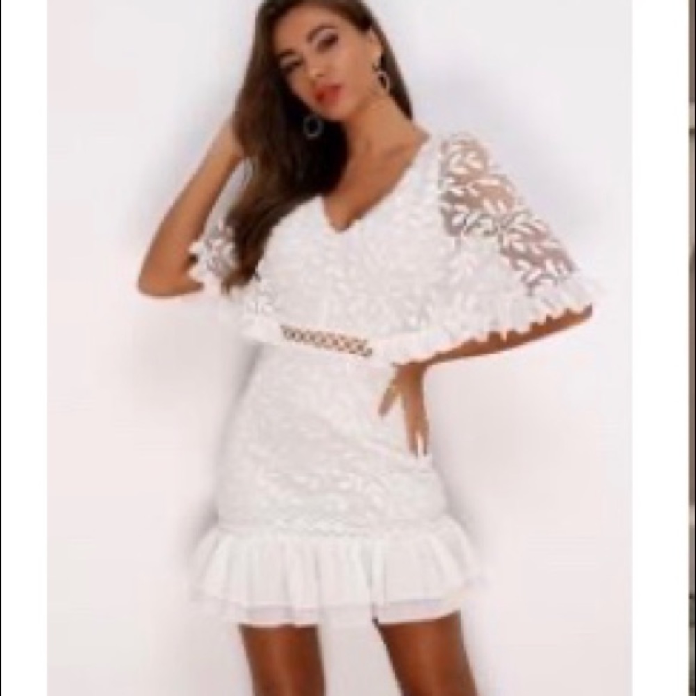 White batwing dress